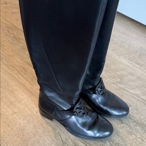 Tory Burch Black Leather Heeled Boots